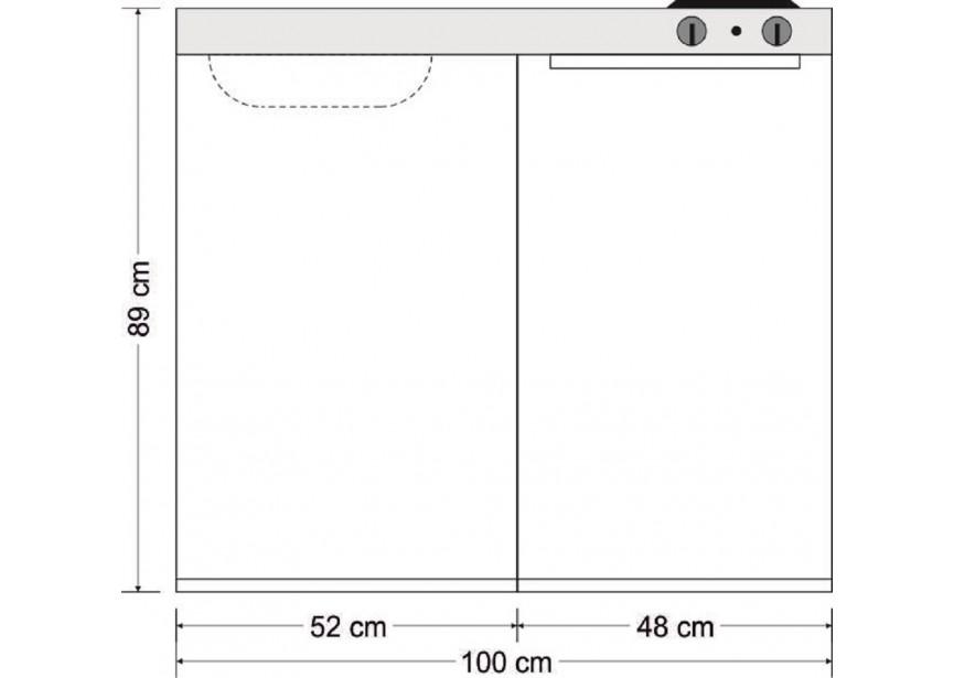 Mini-Cuisine Inox avec Frigo, Four et Induction MPBES150 - Stengel